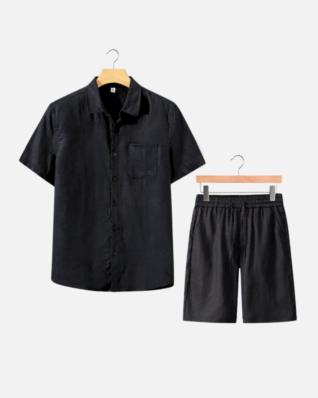 Altavita Linen Breeze Summer Set - Black