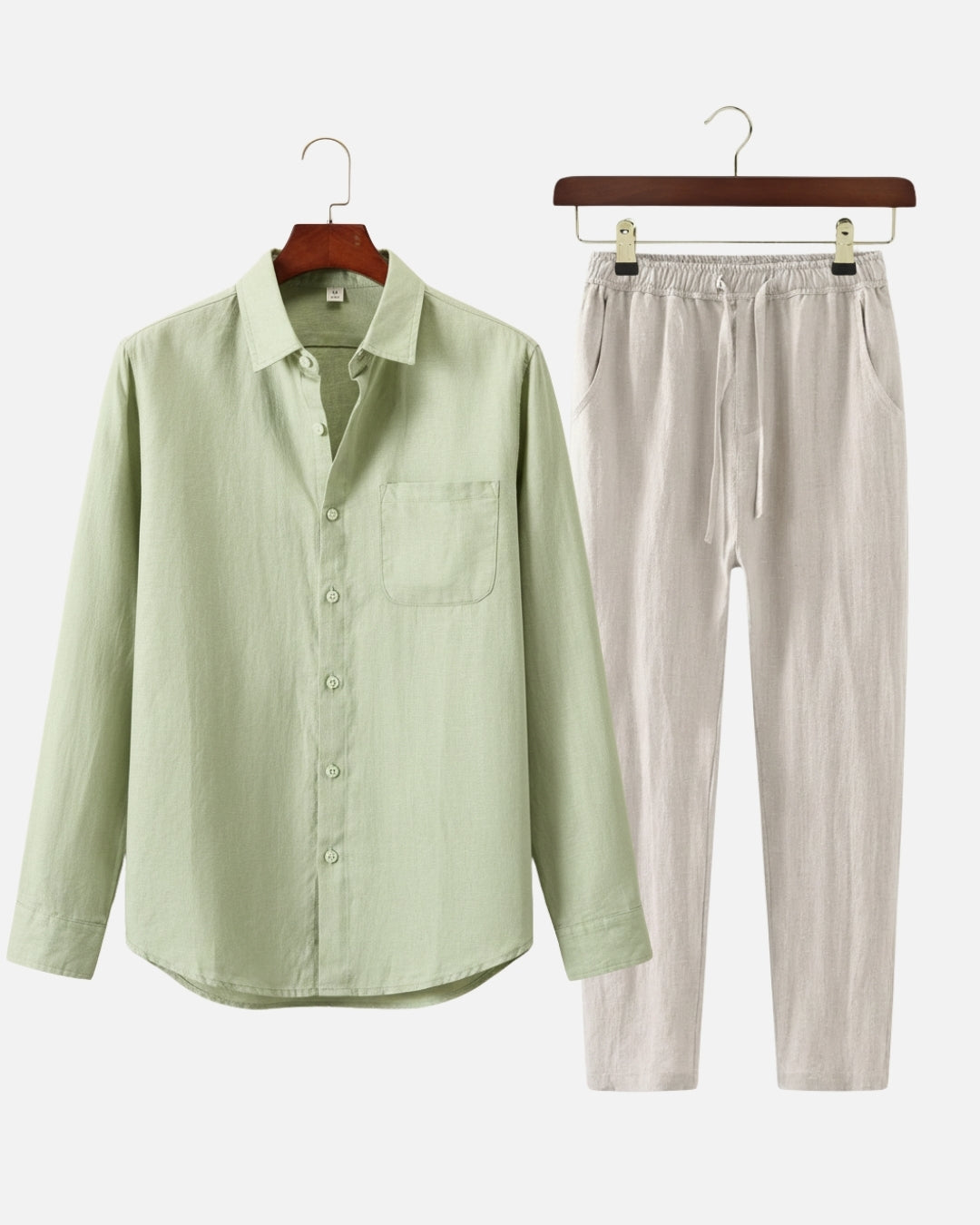 Altavita Linen City Summer Set - Mint/Beige