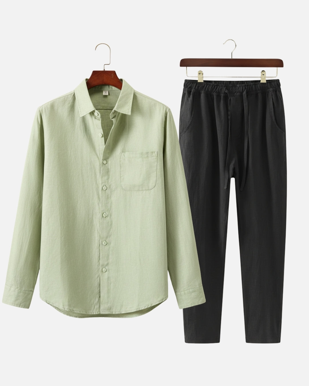 Altavita Linen City Summer Set - Mint/Black
