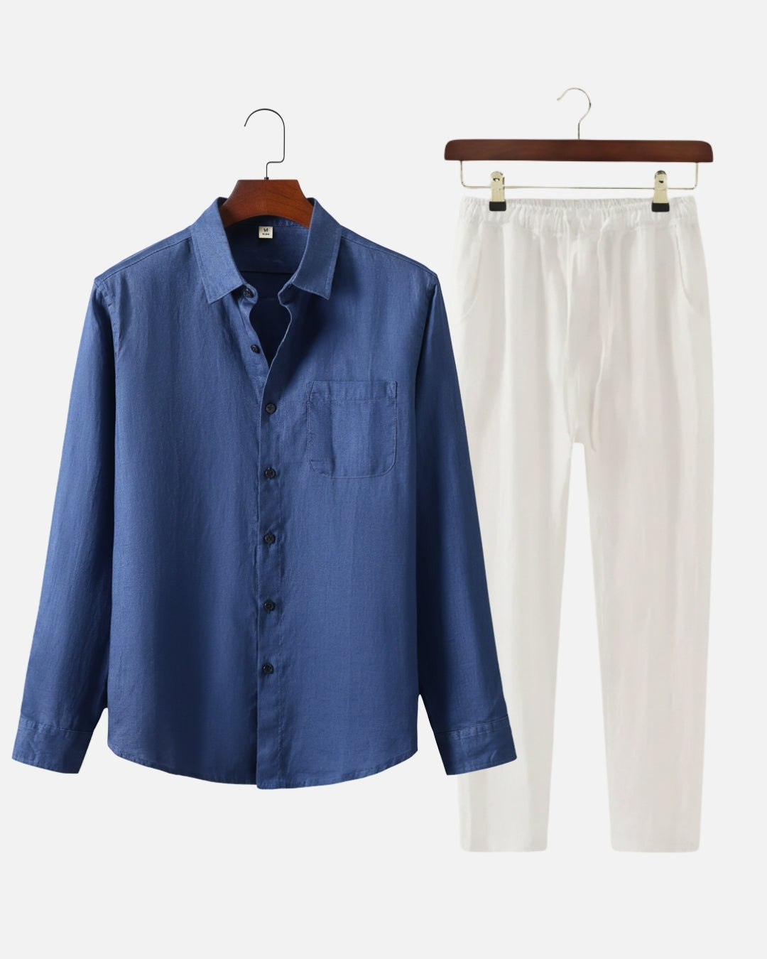 Altavita Linen City Summer Set - Navy/White
