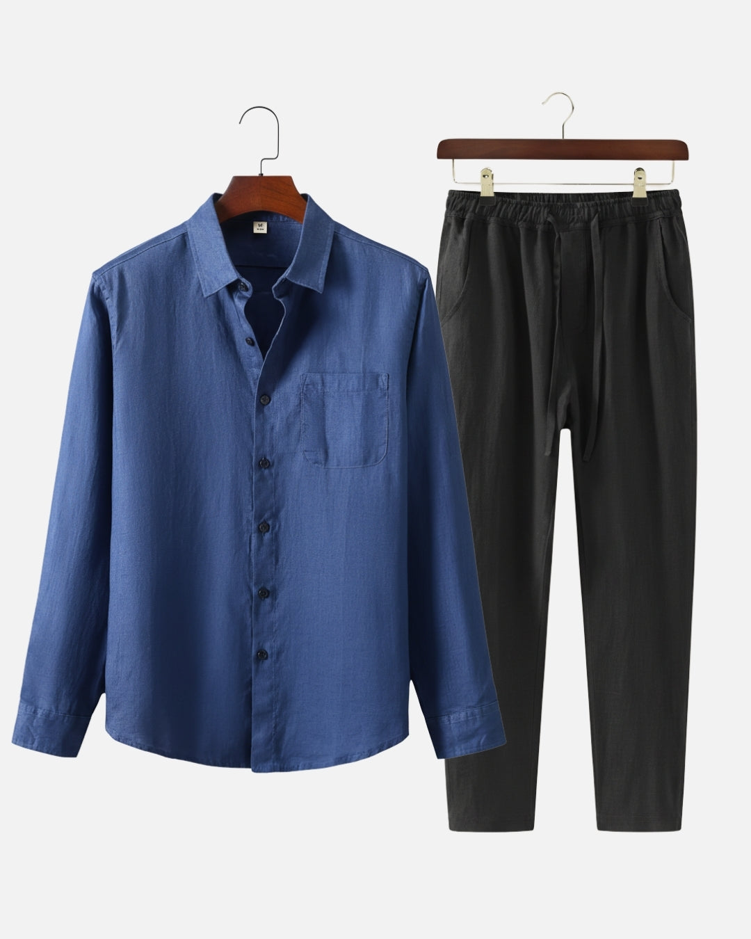 Altavita Linen City Summer Set - Navy/Black