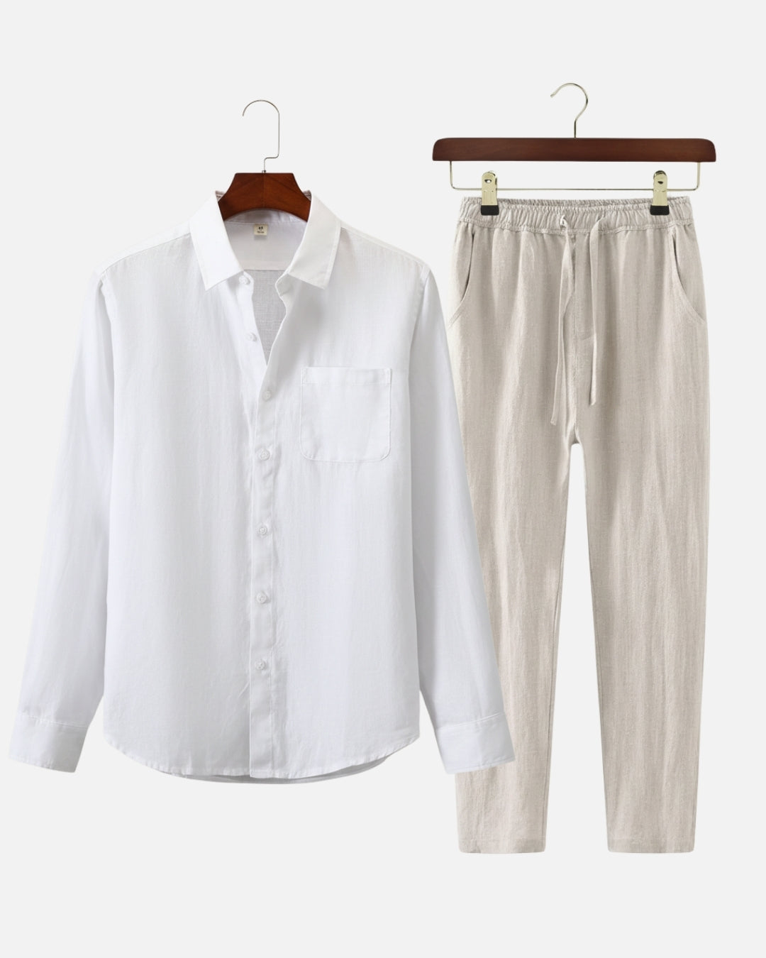 Altavita Linen City Summer Set - White/Beige