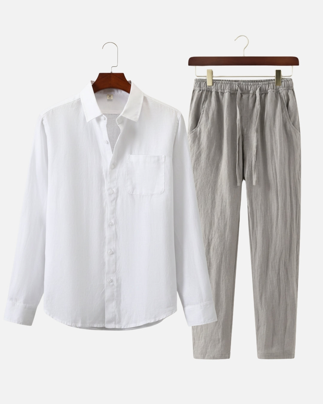 Altavita Linen City Summer Set - White/Grey