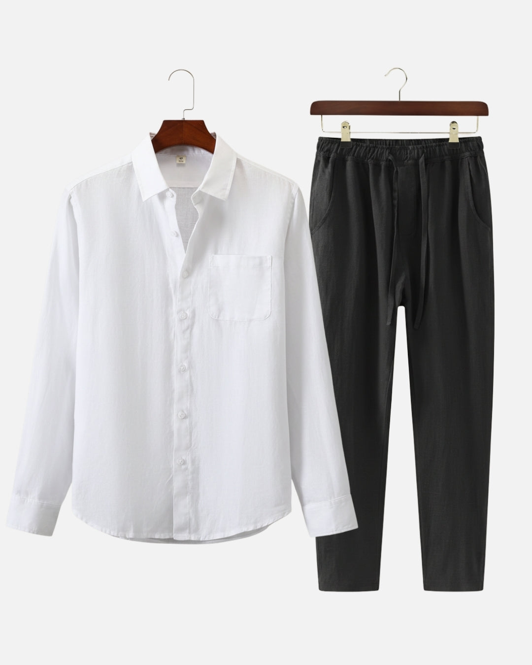 Altavita Linen City Summer Set - White/Black