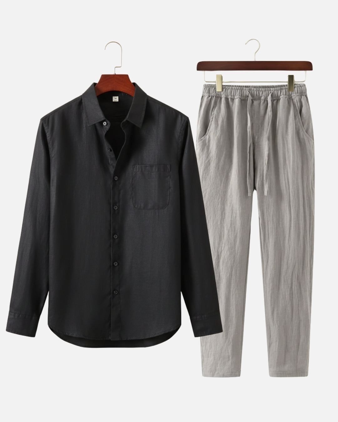 Altavita Linen City Summer Set - Black/Grey