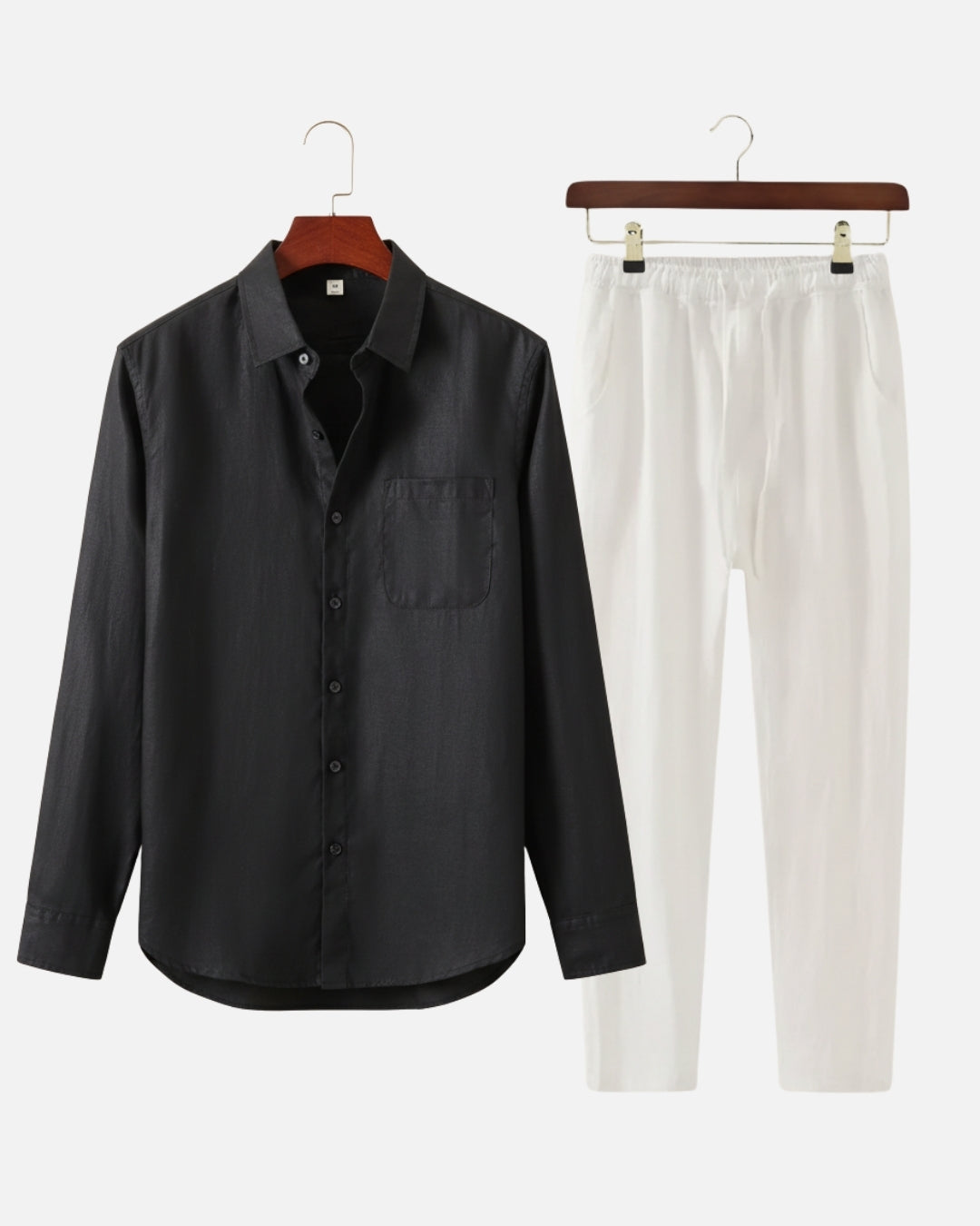 Altavita Linen City Summer Set - Black/White